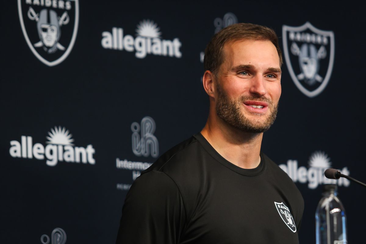 Las Vegas Raiders quarterback Kirk Cousins speaks to the media in a press conference, Wednesday April 8, 2026 in Henderson, Nev. Las Vegas Raiders quarterback Kirk Cousins speaks to the media in a press conference, Wednesday April 8, 2026 in Henderson, Nev.