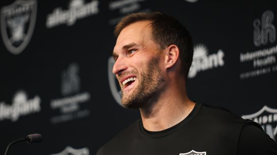 Kirk Cousins introduced as Raiders’ new quarterback, embraces leadership role in Las Vegas taken at Intermountain Health Performance Center (Las Vegas Raiders). Photo by DJ Cabanlong - The Sporting Tribune 