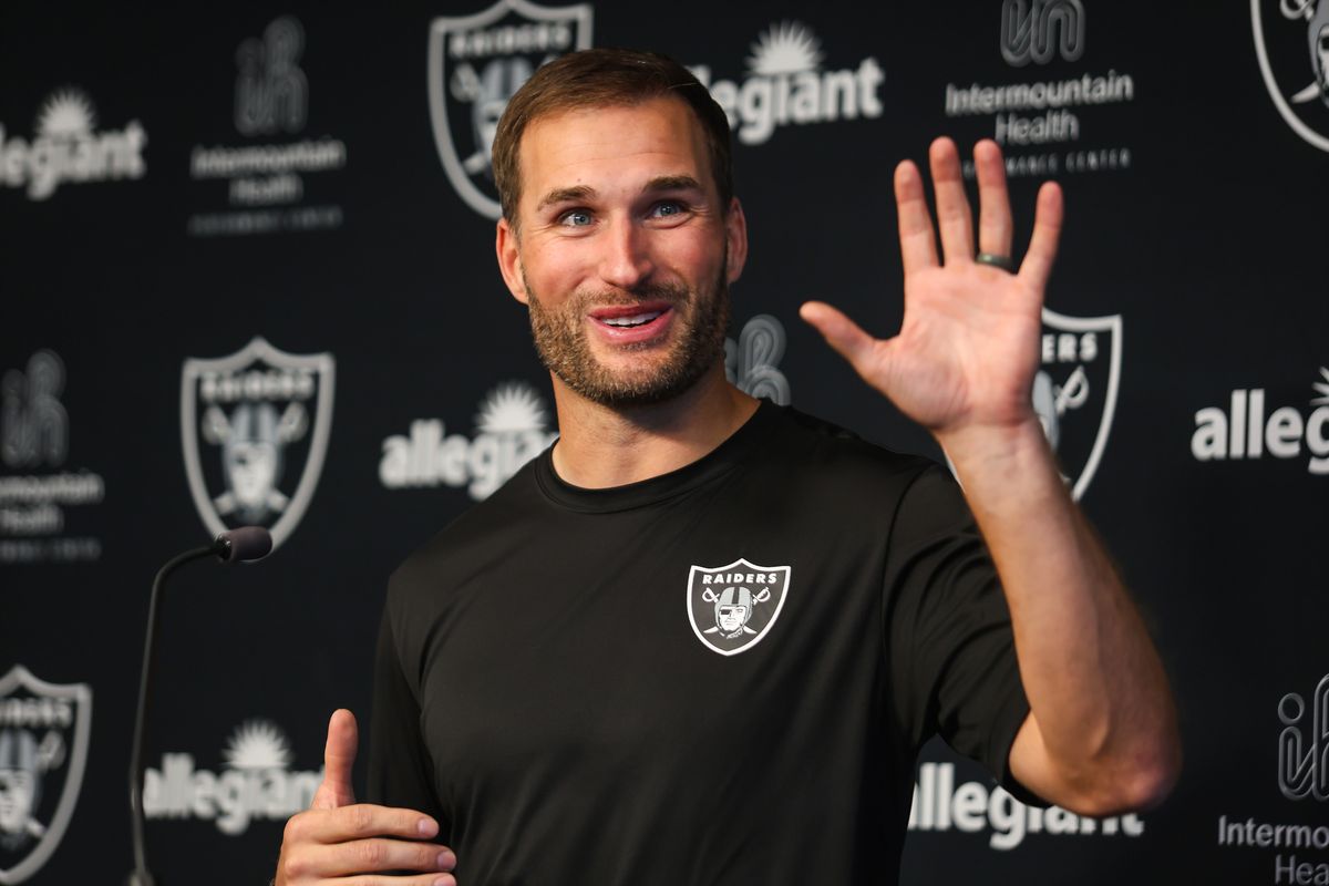 Las Vegas Raiders quarterback Kirk Cousins speaks to the media in a press conference, Wednesday April 8, 2026 in Henderson, Nev. Las Vegas Raiders quarterback Kirk Cousins speaks to the media in a press conference, Wednesday April 8, 2026 in Henderson, Nev.