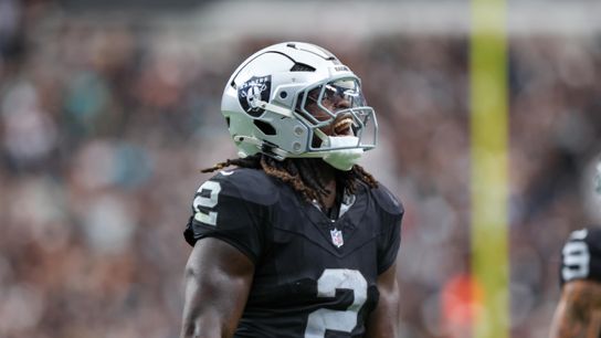 Las Vegas Raiders running back Ashton Jeanty (2) celebrates after he scores a touchdown during a NFL regular season game between the Las Vegas Raiders and Miami Dolphins at Allegiant Stadium, Sunday September 13, 2026 in Las Vegas, NV. Las Vegas Raiders running back Ashton Jeanty (2) celebrates after he scores a touchdown during a NFL regular season game between the Las Vegas Raiders and Miami Dolphins at Allegiant Stadium, Sunday September 13, 2026 in Las Vegas, NV.
