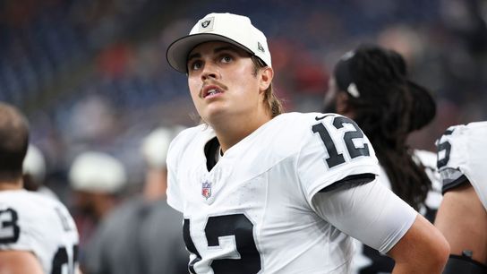 Las Vegas Raiders quarterback Aidan O'Connell mourns loss of father, Jim taken at Las Vegas (Raiders). Photo by IMAGN IMAGES via Reuters Connect