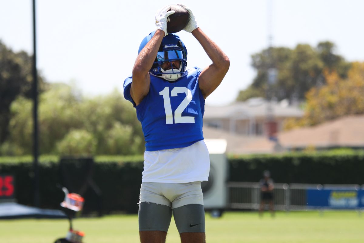 Puka Nacua #12 of the Los Angeles Rams catches a pass during Rams training camp at Loyola Marymount University on Mondday, August 3, 2026 in Westchester, CA. Puka Nacua #12 of the Los Angeles Rams catches a pass during Rams training camp at Loyola Marymount University on Mondday, August 3, 2026 in Westchester, CA.
