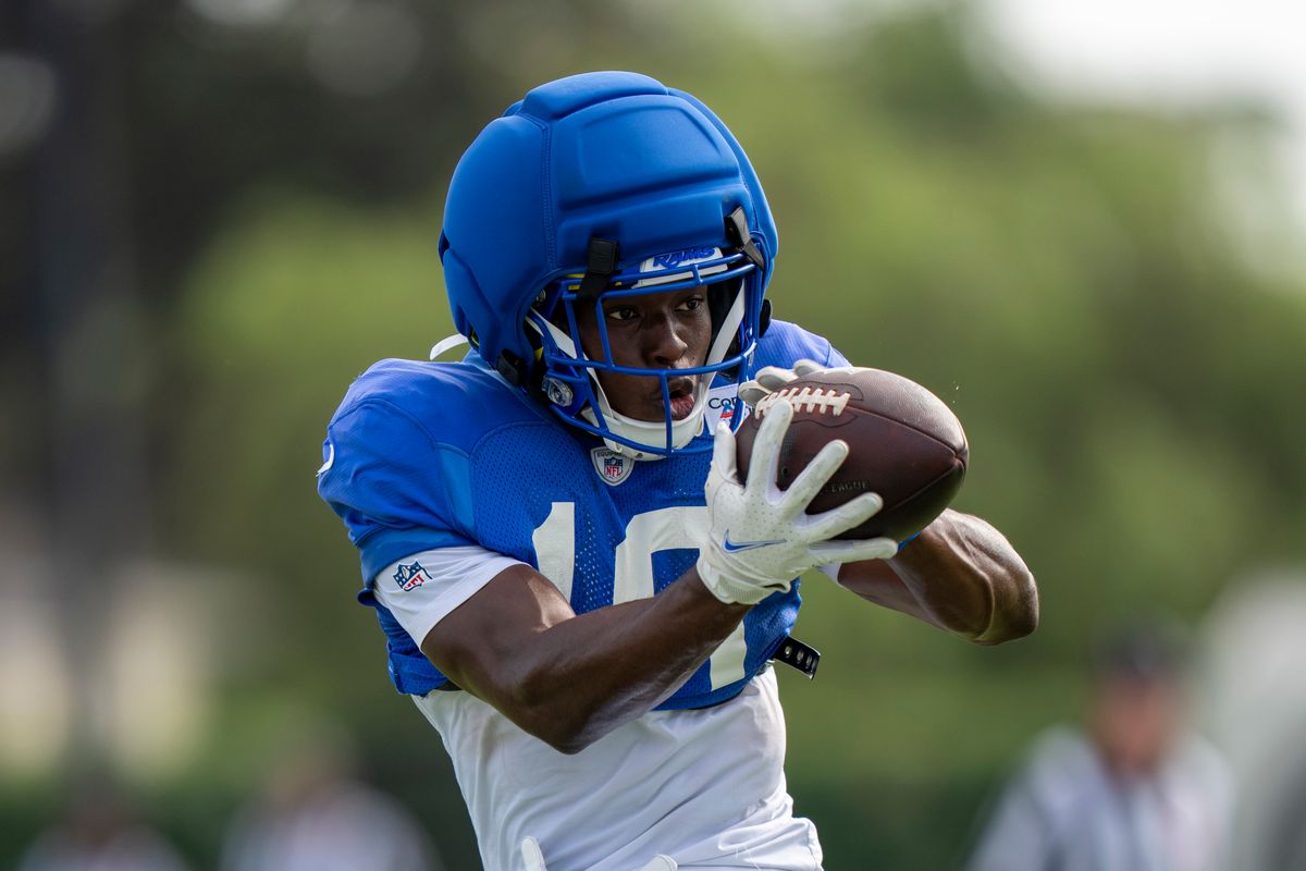 Tru Edwards #16 of the Los Angeles Rams during Rams training camp at Loyola Marymount University on Wednesday, August 5th in Westchester, CA.