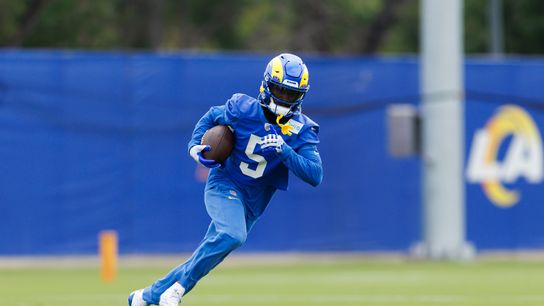 Rams Add Much-Needed Speed to Receiving Group by Bringing Back Tutu Atwell taken At Rams Village (Los Angeles Rams). Photo by Ric Tapia - The Sporting Tribune