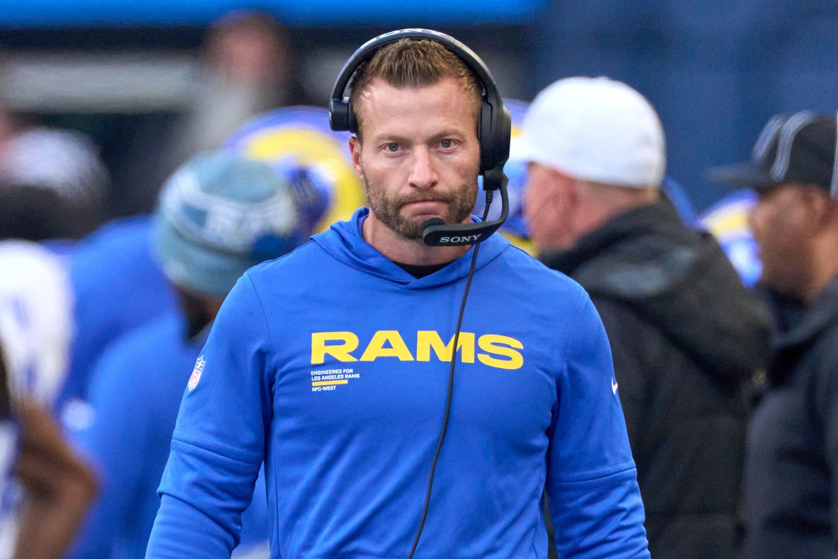 Los Angeles Rams head coach Sean McVay looks on during NFC Championship Game against the Seattle Seahawks, on Sunday January 25, 2026 in Seattle, Washington.  