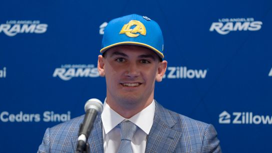 Inside Ty Simpson's first 24 hours as a Los Angeles Ram taken at Hollywood Park (NFL). Photo by Jessica Cryderman - The Sporting Tribune