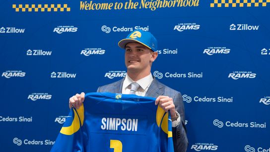 TST Images: Rams Introduce Ty Simpson at Hollywood Park taken Hollywood Park (Los Angeles Rams). Photo by Jessica Cryderman - The Sporting Tribune