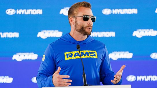 Matthew Stafford, Sean McVay embrace fresh start as Rams open OTAs taken in Woodland Hills (Los Angeles Rams). Photo by Ric Tapia - The Sporting Tribune