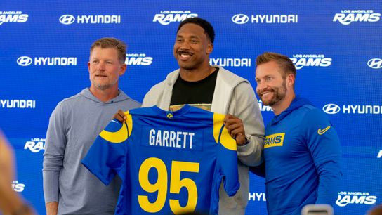 Rams introduce Myles Garrett as franchise-altering addition in pursuit of Super Bowl taken at Rams Village (Los Angeles Rams)
