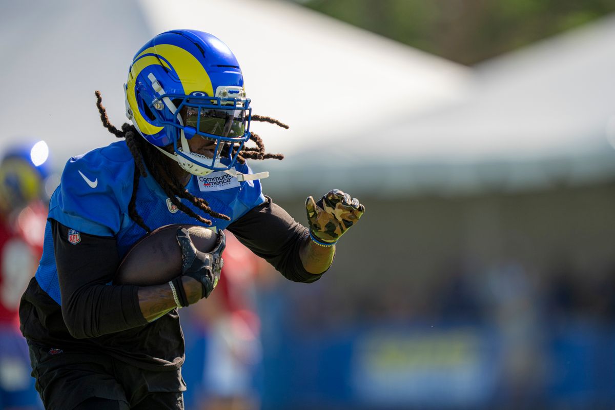 Los Angeles Rams wide receiver Davante Adams (17) during Rams training camp at the Loyola Marymount University on Monday, July 27th in Westchester, CA.