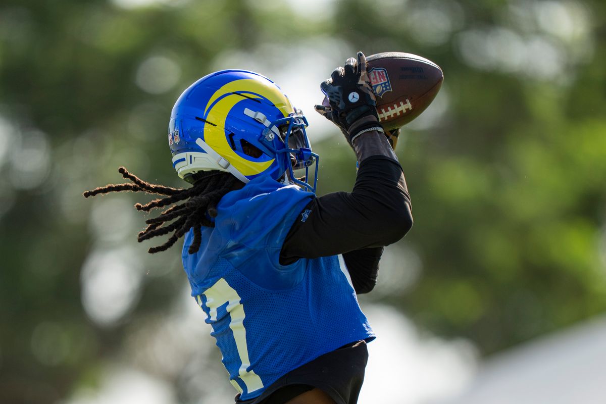 Los Angeles Rams wide receiver Davante Adams (17) during Rams training camp at the Loyola Marymount University on Monday, July 27th in Westchester, CA.