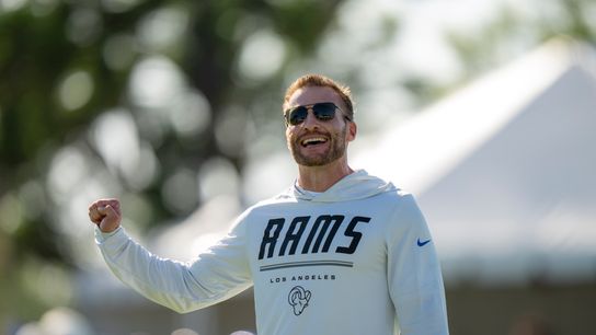 Los Angeles Rams head coach Sean McVay during Rams training camp at the Loyola Marymount University on Monday, July 27th in Westchester, CA.