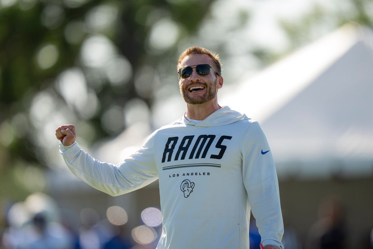 Los Angeles Rams head coach Sean McVay during Rams training camp at the Loyola Marymount University on Monday, July 27th in Westchester, CA.