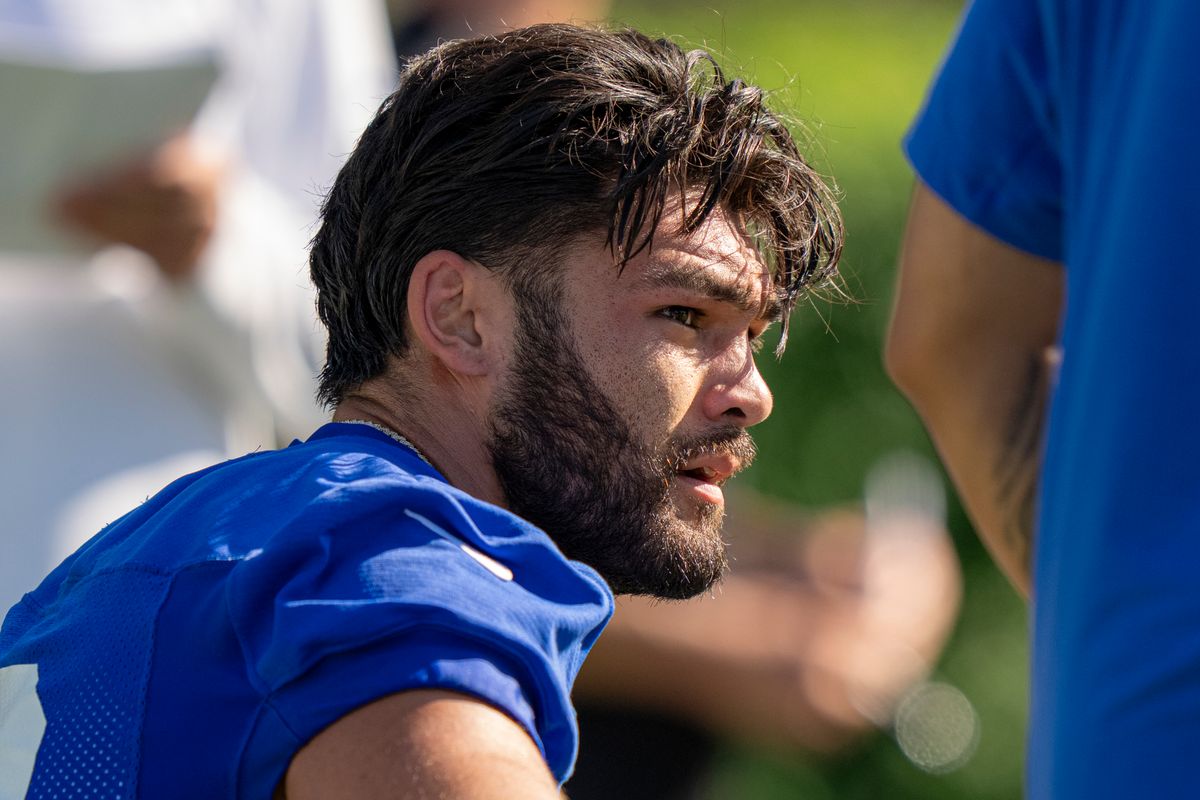 Los Angeles Rams wide receiver Puka Nacua (12) during Rams training camp at the Loyola Marymount University on Monday, July 27th in Westchester, CA.