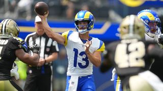 Bennett makes strong case for Rams’ backup quarterback job taken at SoFi Stadium (Los Angeles Rams). Photo by Edwin So - The Sporting Tribune