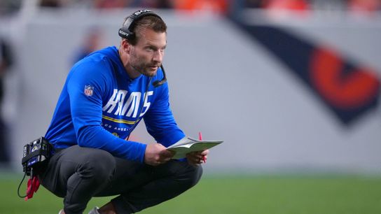 Los Angeles Rams head coach Sean McVay looks on during an NFL football game against the Denver Broncos, on Sunday September 27, 2026 in Denver, CO. Los Angeles Rams head coach Sean McVay looks on during an NFL football game against the Denver Broncos, on Sunday September 27, 2026 in Denver, CO.