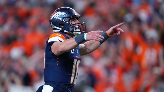 Denver Broncos quarterback Bo Nix #10 celebrates with teammates after a touchdown during an NFL football game against the Los Angeles Rams, on Sunday September 27, 2026 in Denver, CO. Denver Broncos quarterback Bo Nix #10 celebrates with teammates after a touchdown during an NFL football game against the Los Angeles Rams, on Sunday September 27, 2026 in Denver, CO.