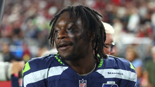 Seattle Seahawks cornerback Derion Kendrick (1) celebrates after the game against the Arizona Cardinals at State Farm Stadium.