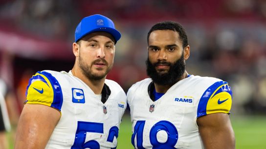 The Rams’ middle linebackers could be the key to an all-time great defense taken At Rams Village (TST Los Angeles). Photo by IMAGN IMAGES via Reuters Connect