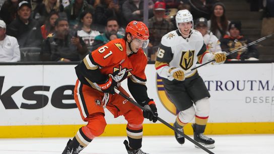Cutter Gauthier served OT-winner, as Ducks again defend Pacific's top spot from Vegas taken at Honda Center (Anaheim Ducks)