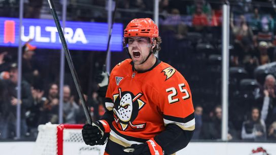 Ducks sign center Ryan Poehling to 4-year contract extension taken at Honda Center (Anaheim Ducks). Photo by Paige Creason - The Sporting Tribune