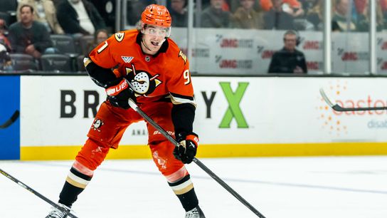 Ducks' No. 1 center Leo Carlsson out 3-5 weeks, putting Olympics at risk taken at Crypto.com Arena (Anaheim Ducks)