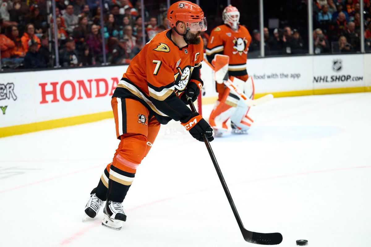 The Anaheim Duck’s defender Radko Gudas (7) skates with the puck agains’t the Seattle Kraken February 3rd, 2026 in Anaheim California.
