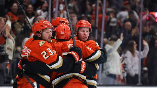Quenneville makes NHL history as Ducks rally past Oilers for his 1,000th win taken at Honda Center  (Anaheim Ducks). Photo by Paige Creason - The Sporting Tribune