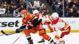 Ducks caught looking by Flames, lose fifth straight in tight playoff push taken at Honda Center (Anaheim Ducks). Photo by Jordan Carroll - The Sporting Tribune