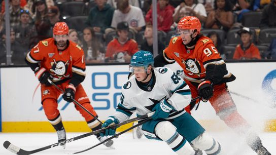Ducks' stars roll Sharks, rookies seize chances in preseason opener taken at Honda Center (Anaheim Ducks)