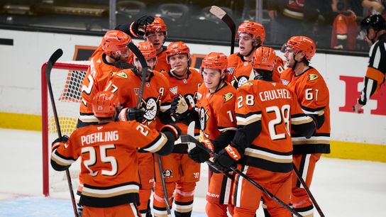 Ducks power past Panthers for home-opening OT victory taken at Honda Center (Anaheim Ducks). Photo by Jon Bryan - The Sporting Tribune