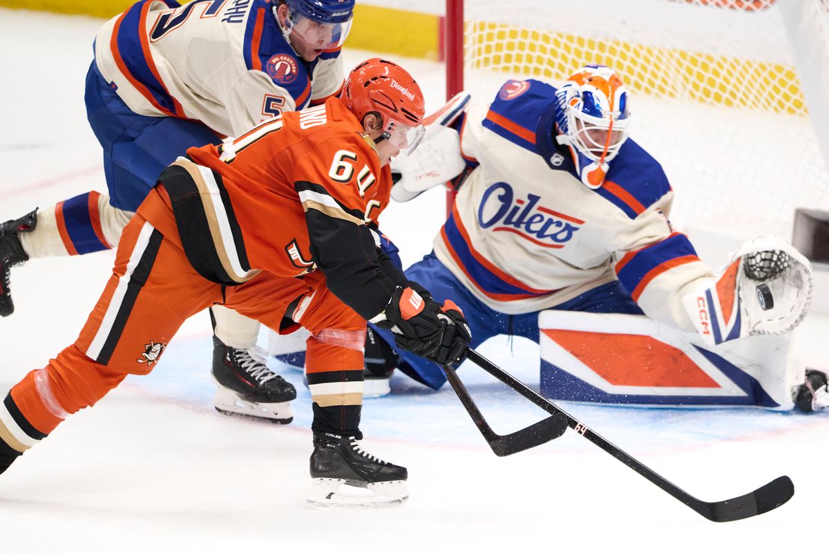 The Anaheim Ducks captain Mikael Granlund #64 shoots a goal attempt during an NHL game against The Edmonton Oilers on October 7th, 2026 Honda Center in Anaheim, California. The Anaheim Ducks captain Mikael Granlund #64 shoots a goal attempt during an NHL game against The Edmonton Oilers on October 7th, 2026 Honda Center in Anaheim, California.