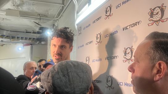 Chris Kreider preps for emotionally charged MSG reunion at Ducks morning skate taken at Madison Square Garden (Anaheim Ducks)