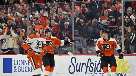 Ducks lose seventh straight, as Flyers' Trevor Zegras scores twice on former team taken at Xfinity Mobile Center (Anaheim Ducks)