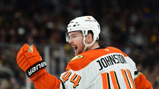 Ducks' Ross Johnston soaks in career highlight night, sticks to hard-nosed role taken at Boston University (Anaheim Ducks)