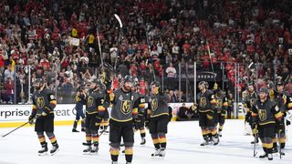 Ten years later, the Golden Knights' standard of excellence remains high taken at T-Mobile Arena (Vegas Golden Knights). Photo by Stephen R. Sylvanie-Imagn Images