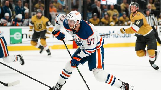 Golden Knights blow 2-0 lead in Game 1 loss to Oilers taken at T-Mobile Arena (Vegas Golden Knights)