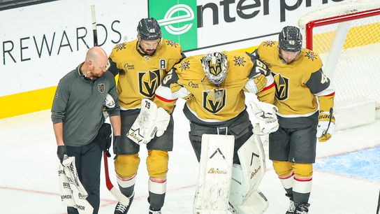 Knights rally for win after Hart KO'd by leg injury taken at T-Mobile Arena (Vegas Golden Knights)