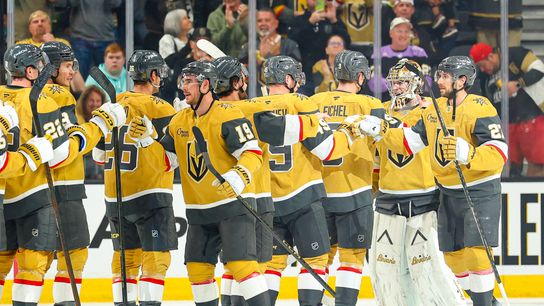 TST Images: Golden Knights defeat the Kraken, 4-1, at T-Mobile Arena to clinch the Pacific Division title taken at T-Mobile Arena (Vegas Golden Knights). Photo by RJ Forbus - The Sporting Tribune 