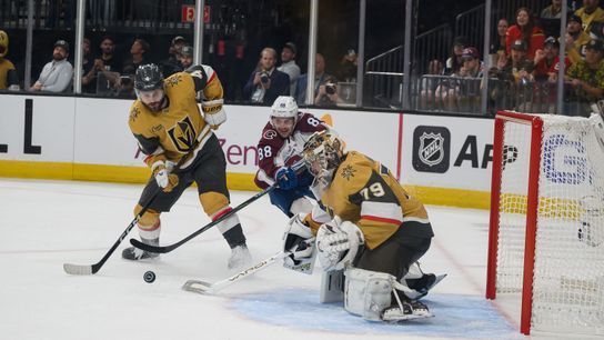 Avalanche C, Martin Necas attempts to score in losing effort in game 3. Avalanche C, Martin Necas attempts to score in losing effort in game 3.