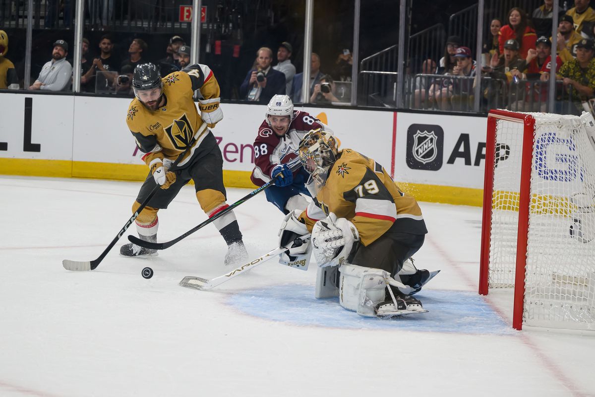 Avalanche C, Martin Necas attempts to score in losing effort in game 3. Avalanche C, Martin Necas attempts to score in losing effort in game 3.