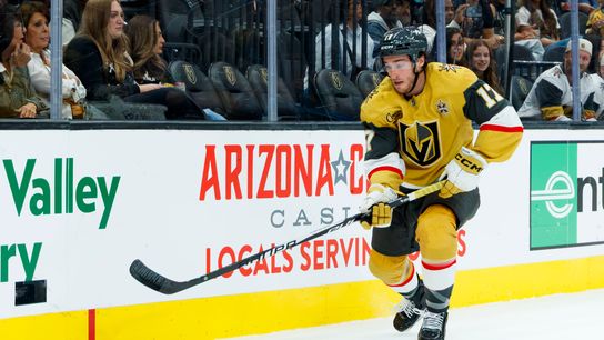 Gatcomb makes case to stay in NHL with Knights taken At T-Mobile Arena (Vegas Golden Knights). Photo by Paige Kuwata-The Sporting Tribune