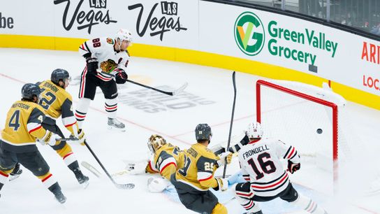 Chicago Blackhawks right wing Patrick Kane scores a goal during a NHL game against the Vegas Golden Knights on Tuesday, Saturday 29, 2026, at T-Mobile Arena in Las Vegas, Nevada. Chicago Blackhawks right wing Patrick Kane scores a goal during a NHL game against the Vegas Golden Knights on Tuesday, Saturday 29, 2026, at T-Mobile Arena in Las Vegas, Nevada.