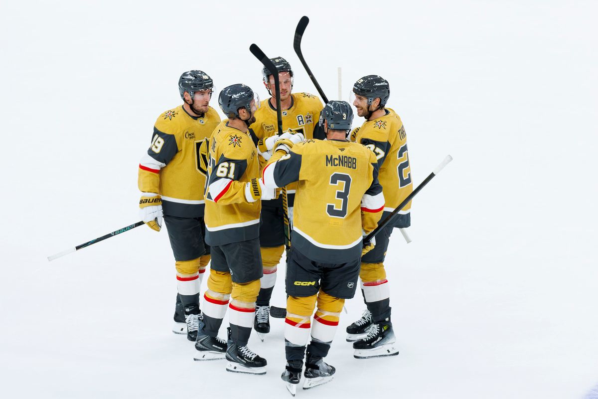 The Vegas Golden Knights celebrates Captain Mark Stone’s empty net goal during a NHL game against the Chicago Blackhawks on Tuesday, Saturday 29, 2026, at T-Mobile Arena in Las Vegas, Nevada. The Vegas Golden Knights celebrates Captain Mark Stone’s empty net goal during a NHL game against the Chicago Blackhawks on Tuesday, Saturday 29, 2026, at T-Mobile Arena in Las Vegas, Nevada.