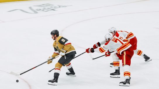 As expected, Knights take care of business in handling Flames, 6-2 taken At T-Mobile Arena (Vegas Golden Knights). Photo by Kalin Sipes - The Sporting Tribune
