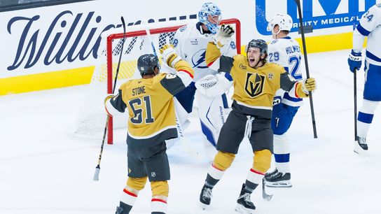 Knights see three-game win streak snapped in 6-2 loss to Lightning taken at T-Mobile Arena (Vegas Golden Knights). Photo by Paige Kuwata - The Sporting Tribune