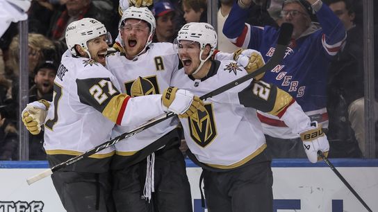 Knights rally behind Hart, Eichel to beat Rangers in OT, 3-2 taken at Madison Square Garden (Vegas Golden Knights)
