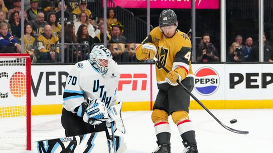 Knights unable to wield third-period magic in 3-2 loss to Mammoth taken At T-Mobile Arena (Vegas Golden Knights). Photo by Stephen R. Sylvanie-Imagn Images