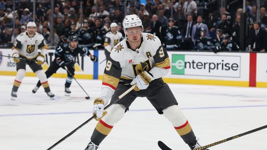 No panic in Knights despite 2-1 series deficit taken At Delta Center (Vegas Golden Knights). Photo by Rob Gray-Imagn Images