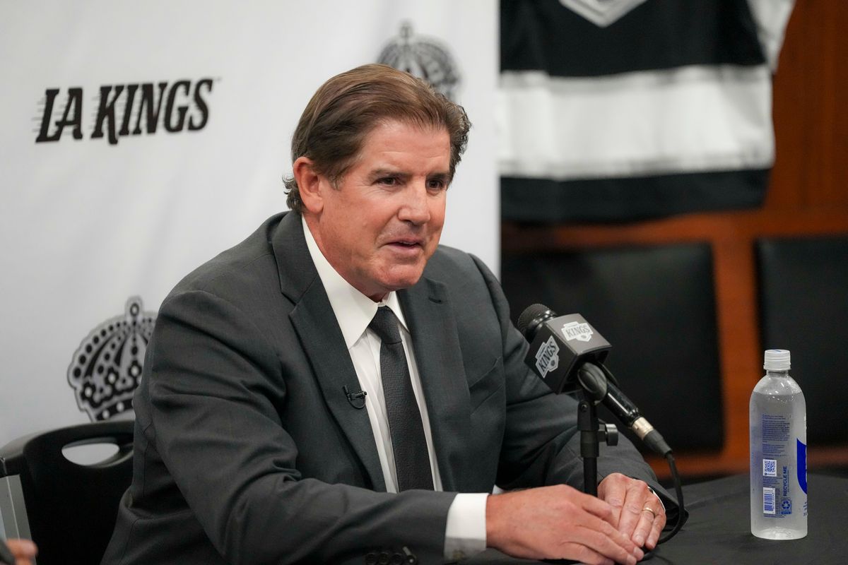 The Los Angeles Kings Head Coach Peter Laviolette responds to press during organization introduction on June 10, 2026 at the Toyota Sports Performance Center in El Segundo, CA. The Los Angeles Kings Head Coach Peter Laviolette responds to press during organization introduction on June 10, 2026 at the Toyota Sports Performance Center in El Segundo, CA.